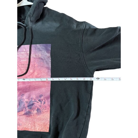 BTS WORLD TOUR LOVE YOURSELF in Seoul OFFICIAL Large Hoodie Black Big Hit Unisex - Picture 5 of 9